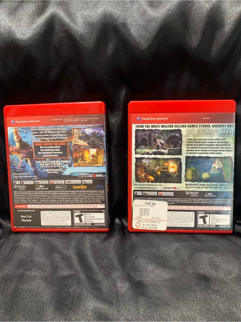 UNCHARTED & UNCHARTED 2 Dual Pack Drakes Fortune, Among Thieves PS3 Video Game